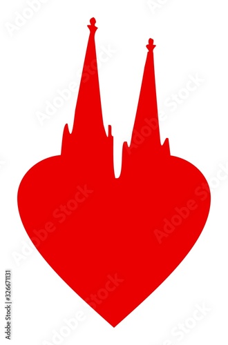 I love Köln - Ein Herz mit dem Kölner Dom