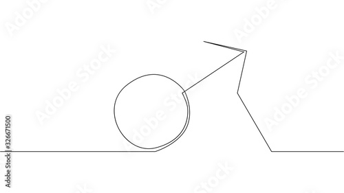 Male symbol. one continuous drawing of one line.