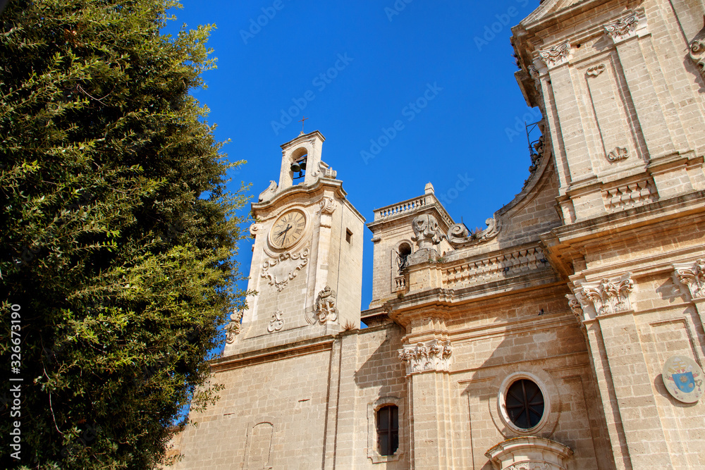 Bell tower of Cathedral Basilica of Oria,  Puglia, Italy