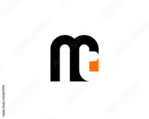 monogram anagram lettermark logo of letter m i n t  photo