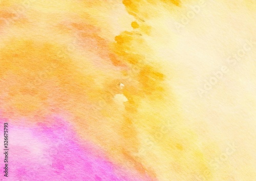 Watercolor paper background. Abstract Painted Illustration. Brush stroked painting.