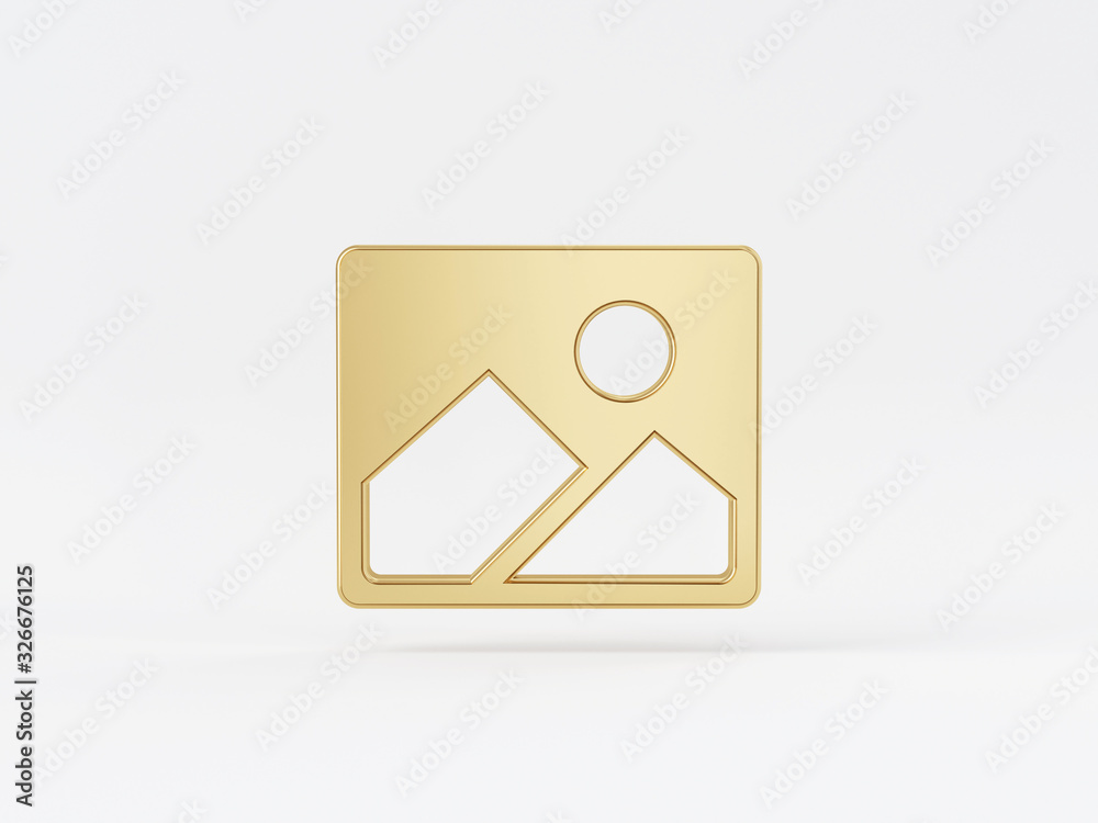 Golden metal 3d icon object isolated in white background. 3d rendering - illustration. Golden metal 3d icon object isolated in white background. 3d rendering - illustration.