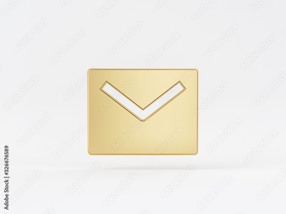 Golden metal 3d icon object isolated in white background. 3d rendering - illustration. Golden metal 3d icon object isolated in white background. 3d rendering - illustration.
