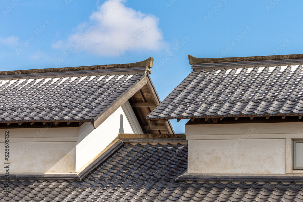 Japanese old house roof