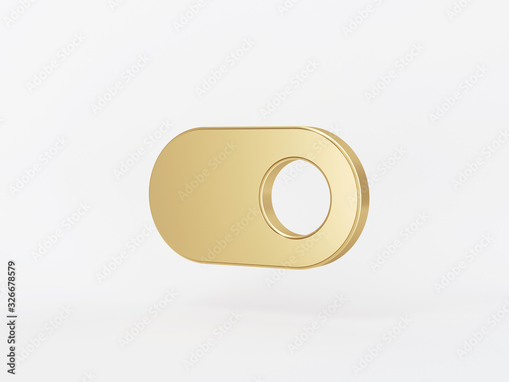 Golden metal 3d icon object isolated in white background. 3d rendering - illustration. Golden metal 3d icon object isolated in white background. 3d rendering - illustration.