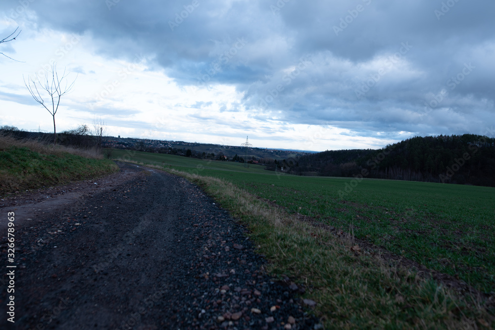 Dorf und Umgebung in Sachsen