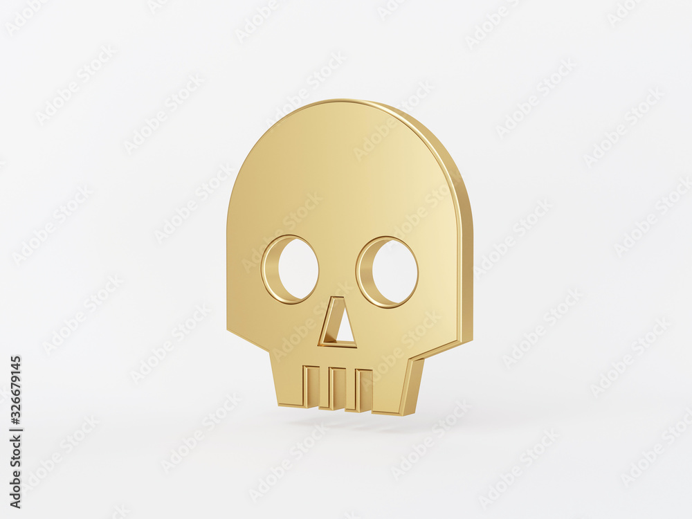 Golden metal 3d icon object isolated in white background. 3d rendering - illustration. Golden metal 3d icon object isolated in white background. 3d rendering - illustration.