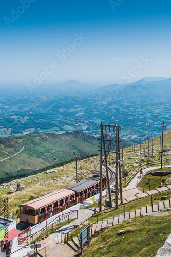 The Rhune cog train in the Pyrénées-Atlantique
