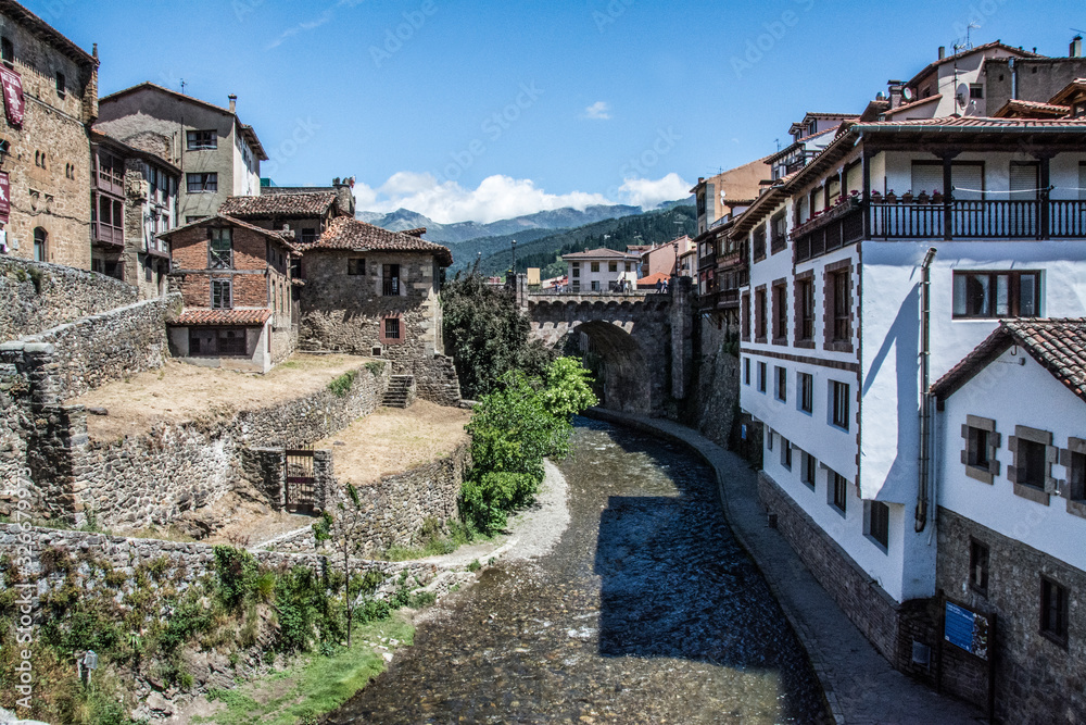 Medieval town of Potes, Cantabria, Spain