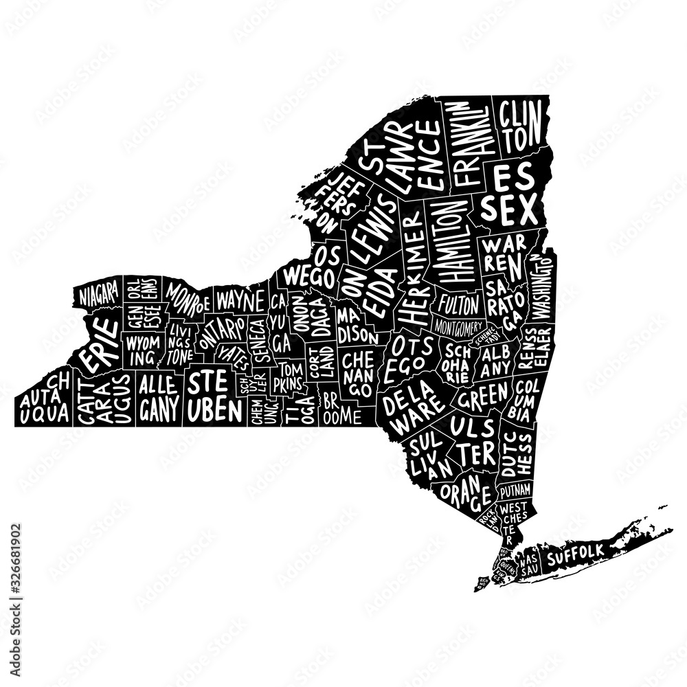 New York state vector map