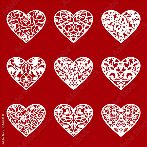 Valentine's Heart, Lace Heart, Valentine's Day Heart cutting file