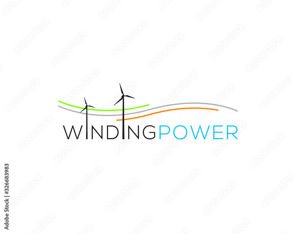 Fototapeta premium wind mill turbine generating power by strong stream lines