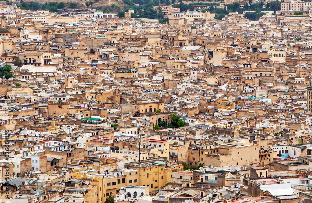 Background from a cluster of houses. Fez. Morocco