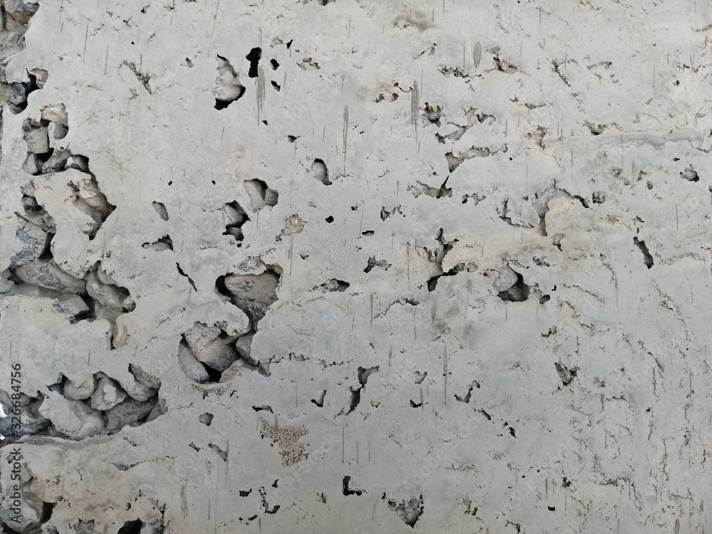 texture of hollow concrete has a structure called