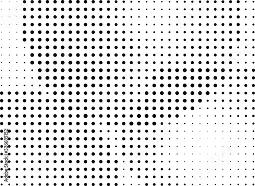 Abstract halftone dotted background. Monochrome grunge pattern with dot and circles. Vector modern pop art texture for posters, sites, business cards, cover, postcards, labels, stickers layout.