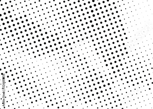 Abstract halftone dotted background. Monochrome grunge pattern with dot and circles. Vector modern pop art texture for posters, sites, business cards, cover, postcards, labels, stickers layout.