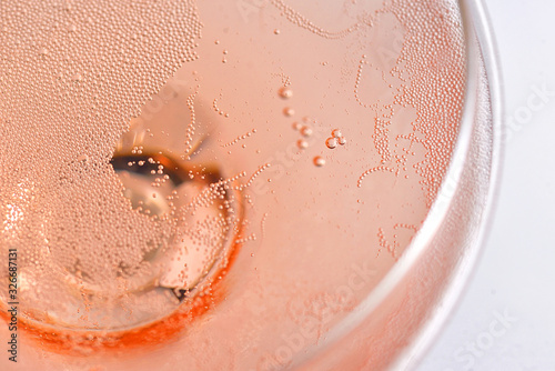 Rose Champagne Glass With Bubbles