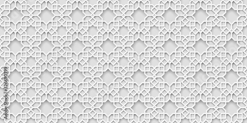 White arabic pattern, islamic background