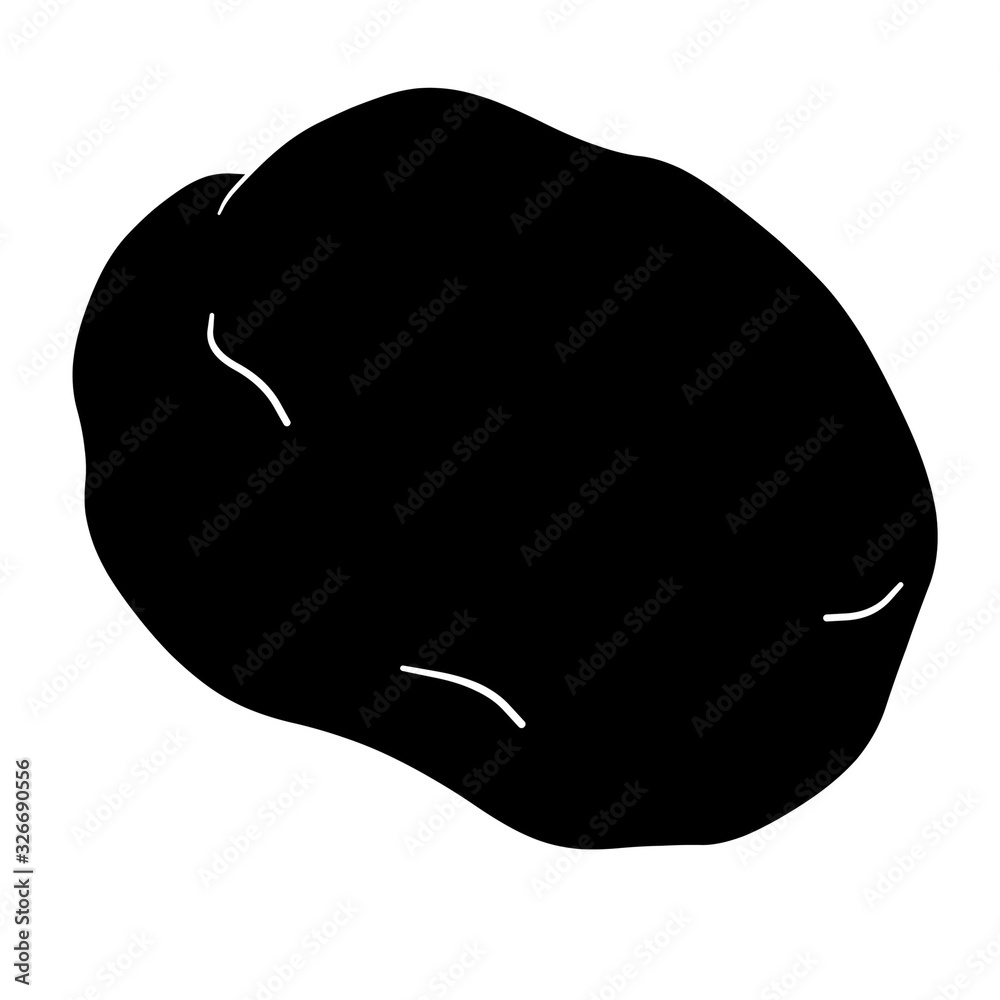 Silhouette of a potato