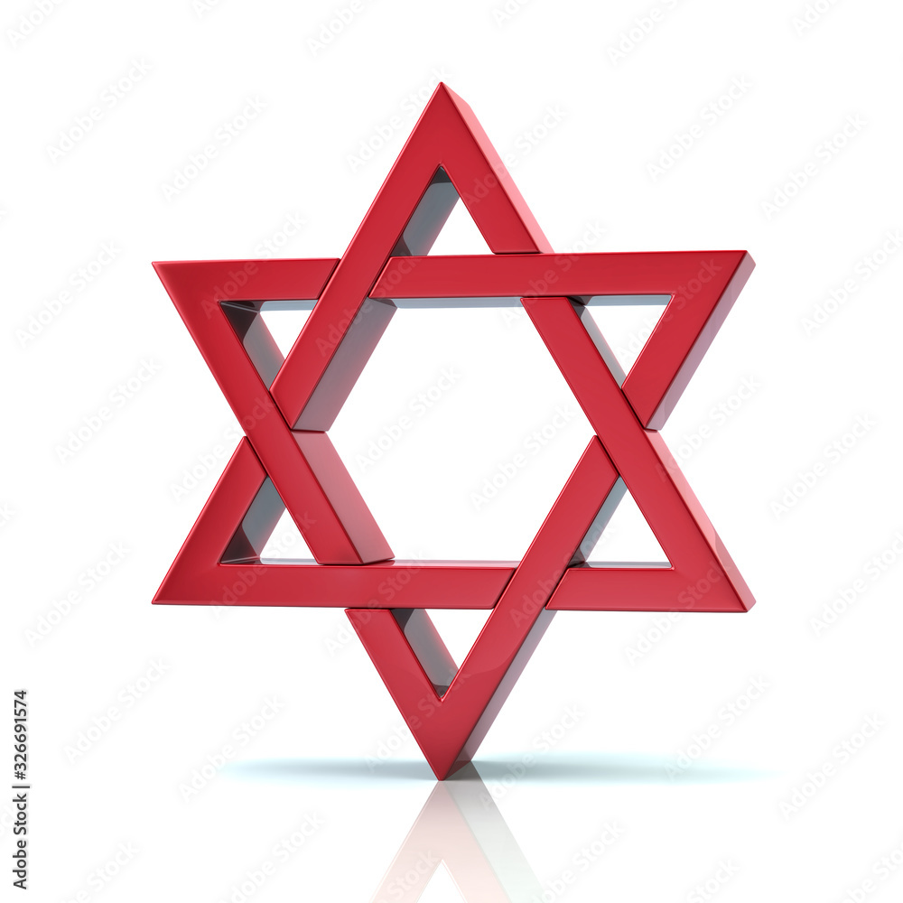 Red Magen David 3d illustration Red Magen David 3d illustration