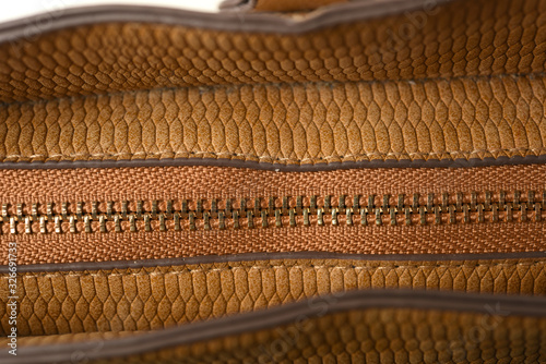 brown leather close up