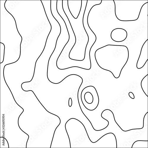 Contour vector illustration. Abstract topographic map background. Geography scheme.