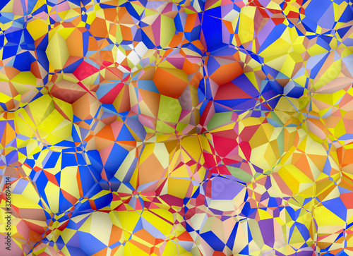 cubism crystal multicolored painted background