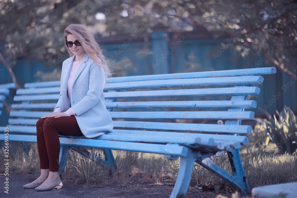 spring, female seasonal portrait / walk happy girl outdoors, spring mood girl spring, female seasonal portrait / walk happy girl outdoors, spring mood girl