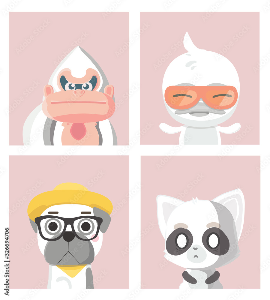 Cute posters with animals. Cute posters with animals.