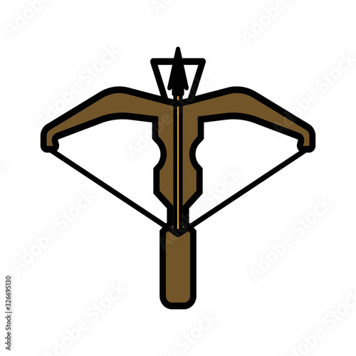 crusader knight crossbow flat icon