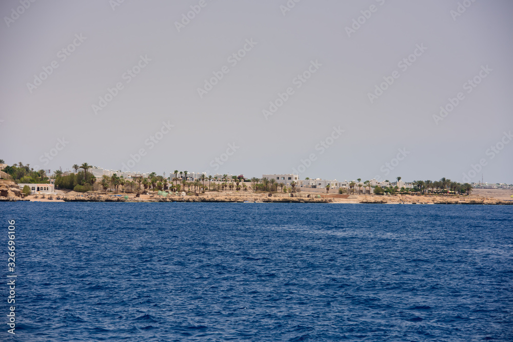 Red sea rocks landscape in Sharm al shaikh Egypt.