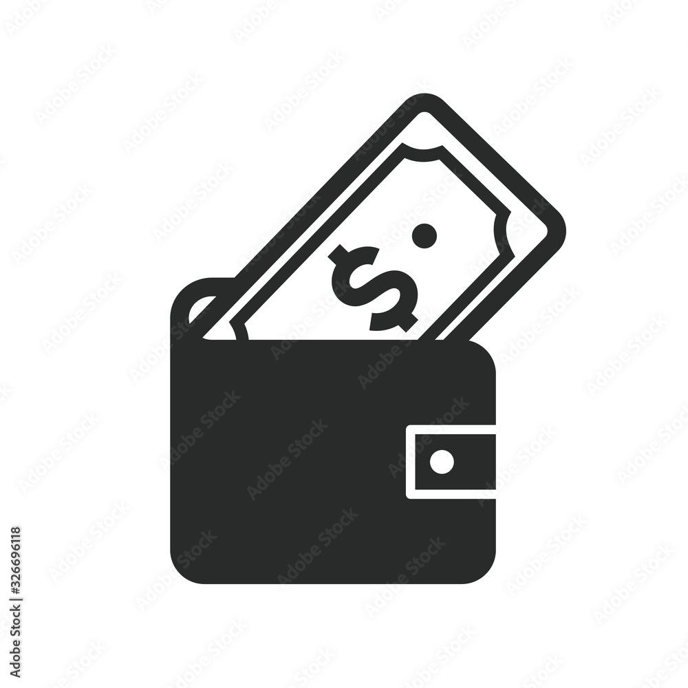 Obraz premium wallet icon vector design template