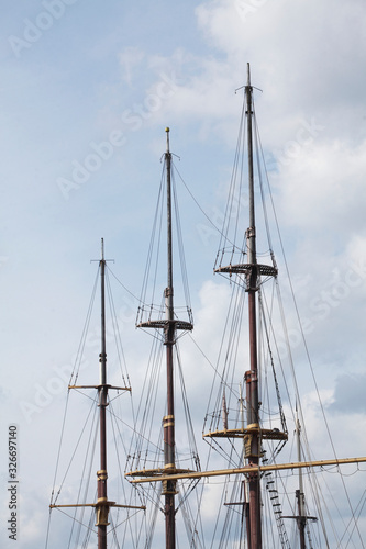 Schiffsmasten eines Segelschiffes, Bremen, Deutschland, europa