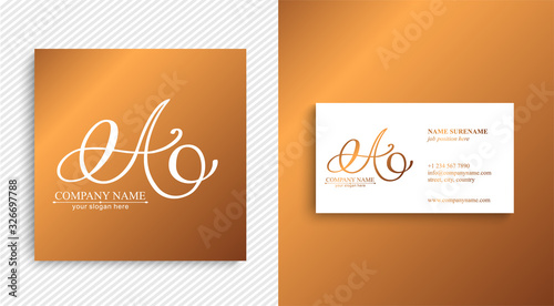 A letter monogram. Elegant luxury logo. Calligraphic style. Corporate identity and personal logo. Vector design.