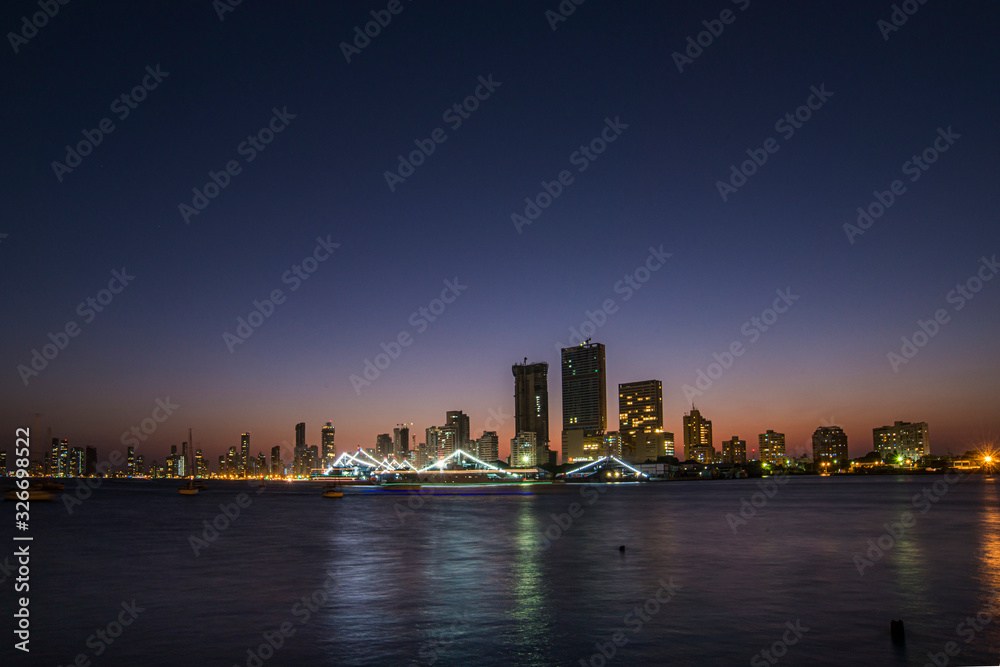 Naklejka premium Cartagena skyline