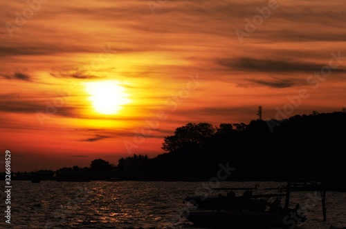 Sunset view at the sea on Koh Samet