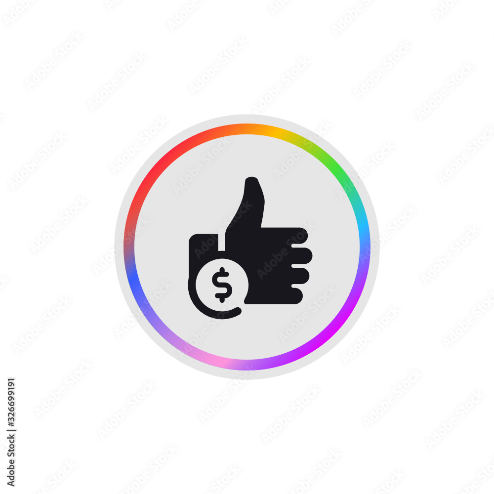 Cost Per Like - Modern App Button Cost Per Like - Modern App Button