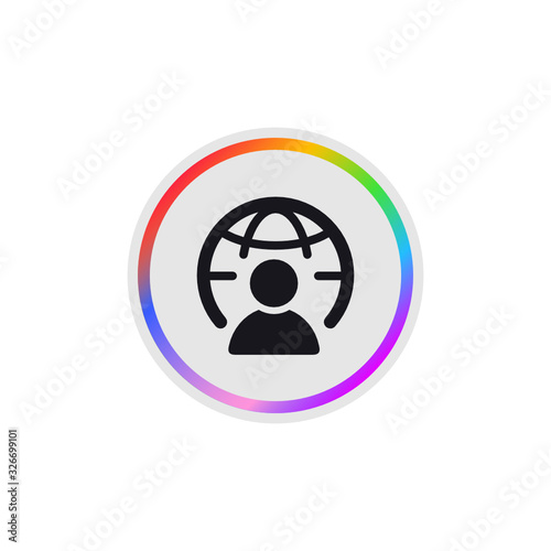 Online Profile -  Modern App Button