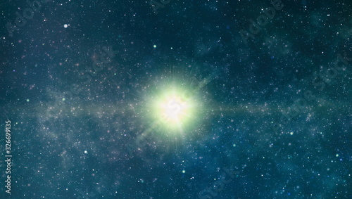 Foto Nebula and galaxies in deep space