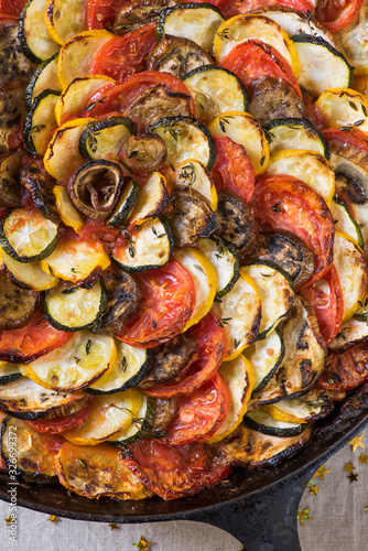 Close up of Pan with Ratatouille
