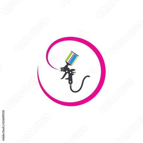 spraygun vector icon illustration design