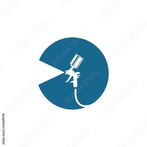 spraygun vector icon illustration design