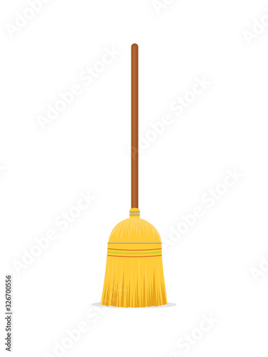 Broom vector illustration isolated on white