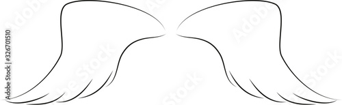 Flügel eines Engels, Engelsflügel, Tattoo, beschützen und beflügeln, Esoterik, schlichte und abstrakte Linie