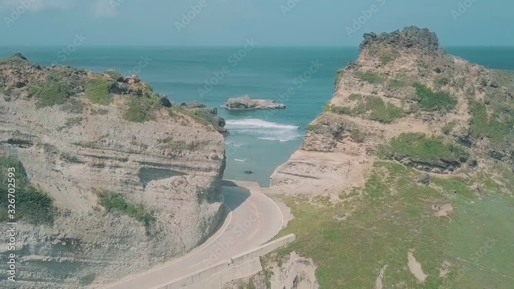Breathtaking aerial video of a cinematic wonderland of Alapad Rock