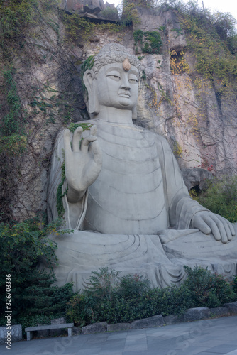 Grottoes and Buddhas in Songcheng, Hangzhou City, Zhejiang Province, China photo