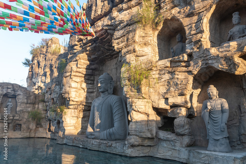 Grottoes and Buddhas in Songcheng, Hangzhou City, Zhejiang Province, China photo