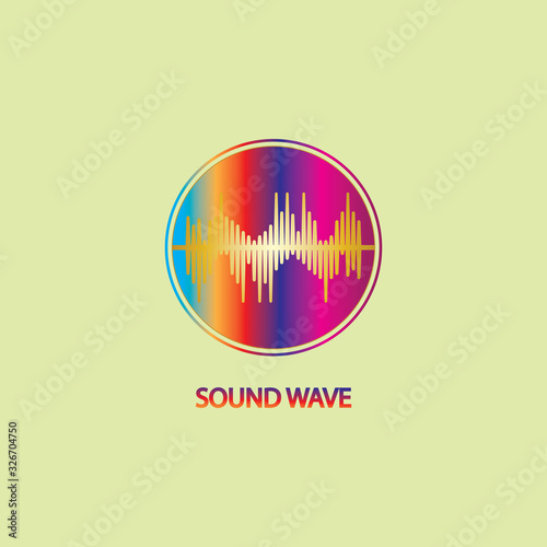 Sound Wave. Colorful sound waves for party, DJ, pub, clubs, discos. Audio equalizer technology. illustration