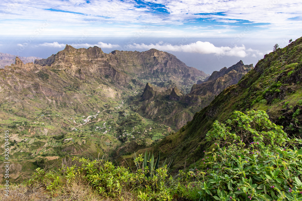 mountains in Santo Antao Island, Cabo Verde mountains in Santo Antao Island, Cabo Verde