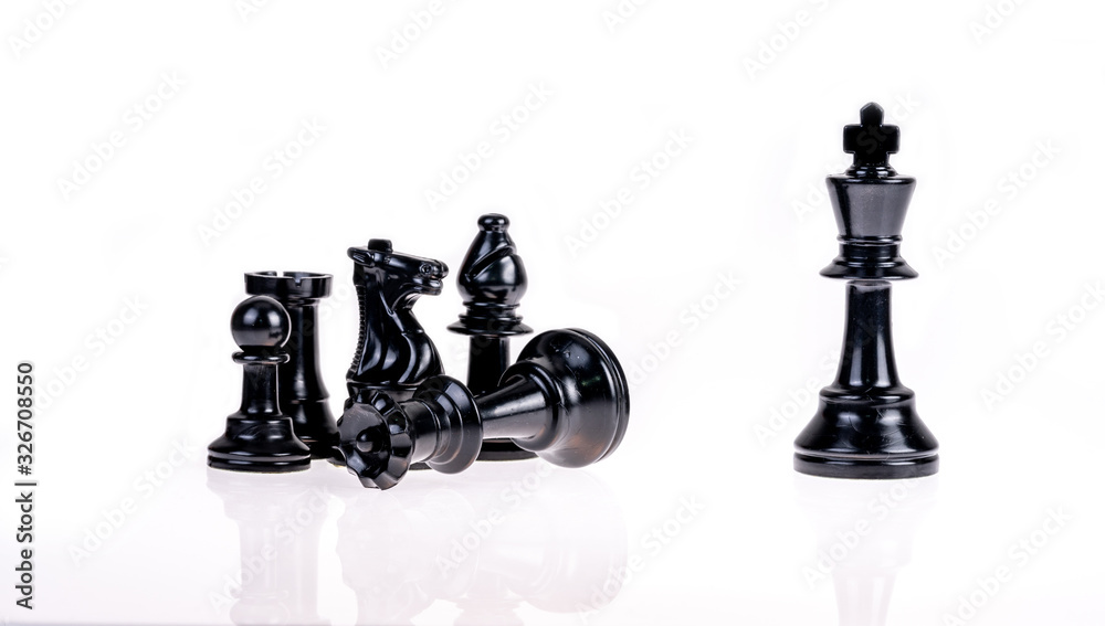 Chess pieces isolated on white background Chess pieces isolated on white background